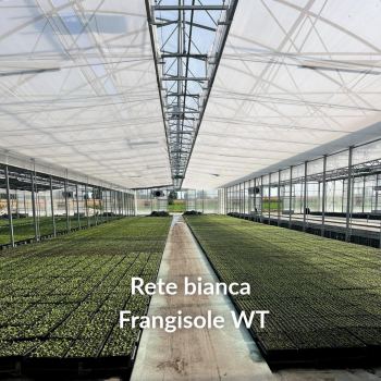 rete bianca frangisole per serre